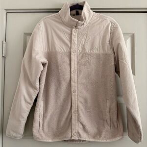 adidas Cream Lightweight Shirt Jacket